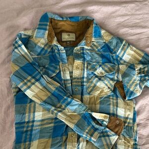 Legendary Whitetails Blue and Tan Plaid Shirt
